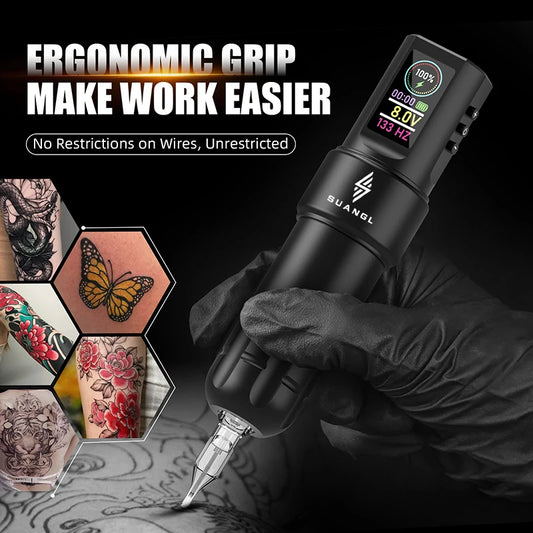 Tattoo Kit Adjustable Tattoo Pen for Permanent Makeup Wireless Tattoo Machine Kit Hot Sale Gun Set for Beginners