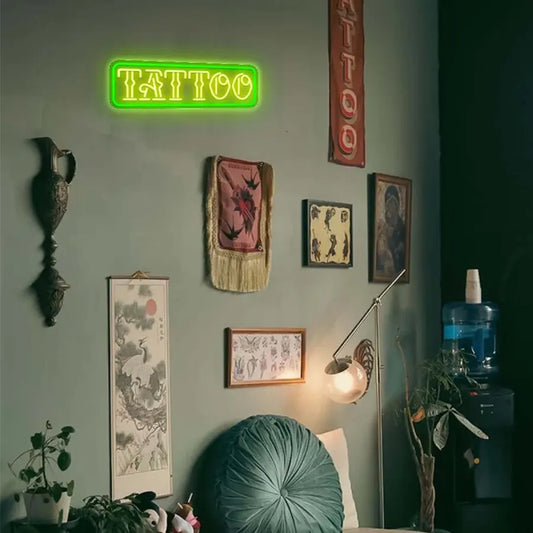 Tattoo Neon Sign For Spa Beauty Room Nail Brows Lashed Salon Studio LED Wall Art Decor For Business Stores Logo Barber Shops