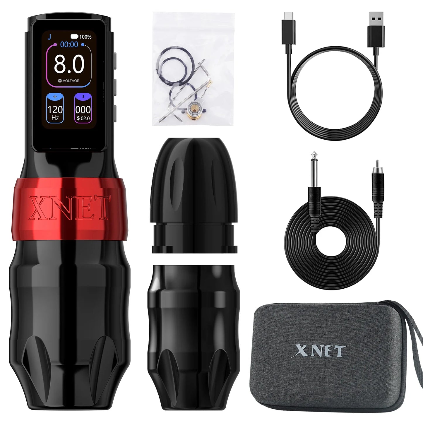 Xnet Titan Max Wireless Tattoo Machine Rotary Pen Coreless Motor 2400m Multi-Function Touchscreen Battery 1-12V for Artist Body