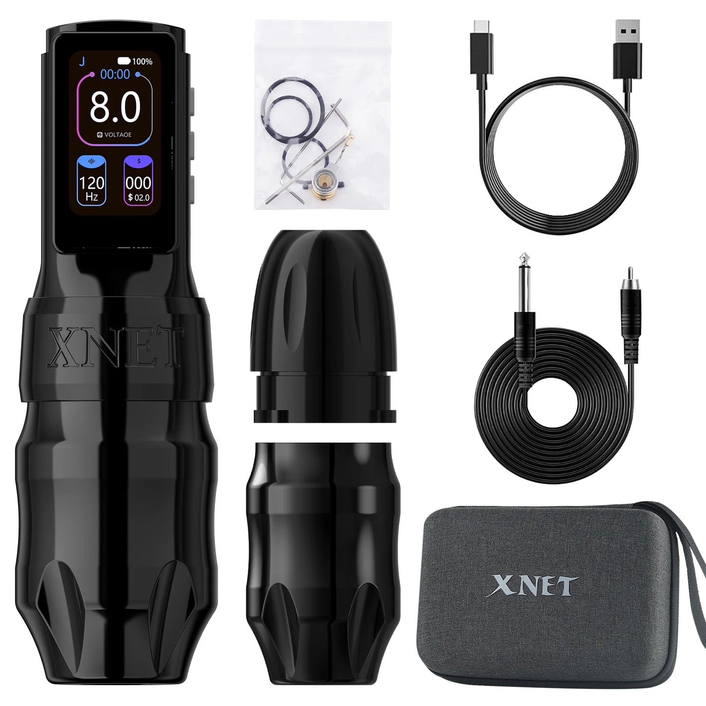 Xnet Titan Max Wireless Tattoo Machine Rotary Pen Coreless Motor 2400m Multi-Function Touchscreen Battery 1-12V for Artist Body