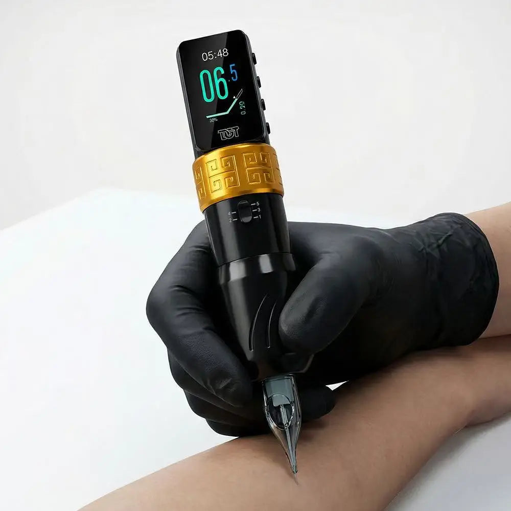DGT Levitation Tattoo Pen Machine Batteries 2300mAh 4.5mm Adjustable Stroke TFT Display Professional Tattoo Machine