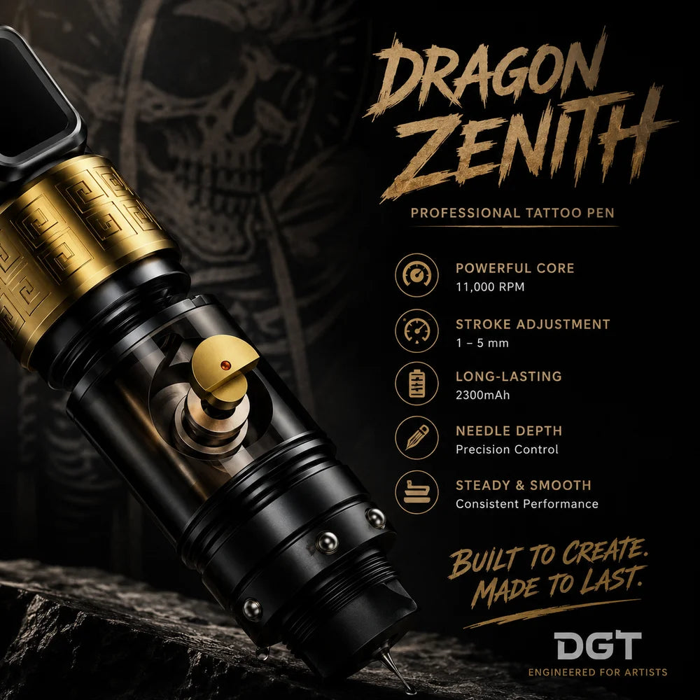 DGT Levitation Tattoo Pen Machine Batteries 2300mAh 4.5mm Adjustable Stroke TFT Display Professional Tattoo Machine