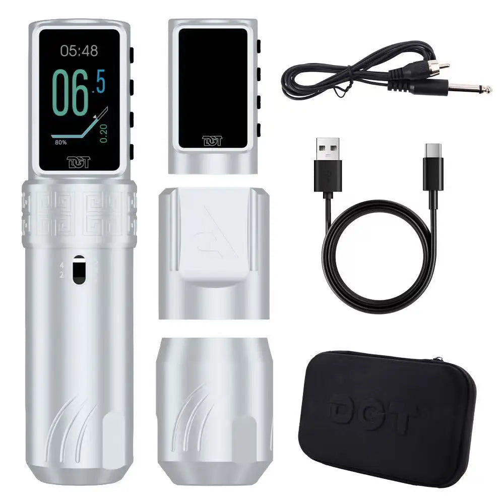 DGT Levitation Tattoo Pen Machine Batteries 2300mAh 4.5mm Adjustable Stroke TFT Display Professional Tattoo Machine