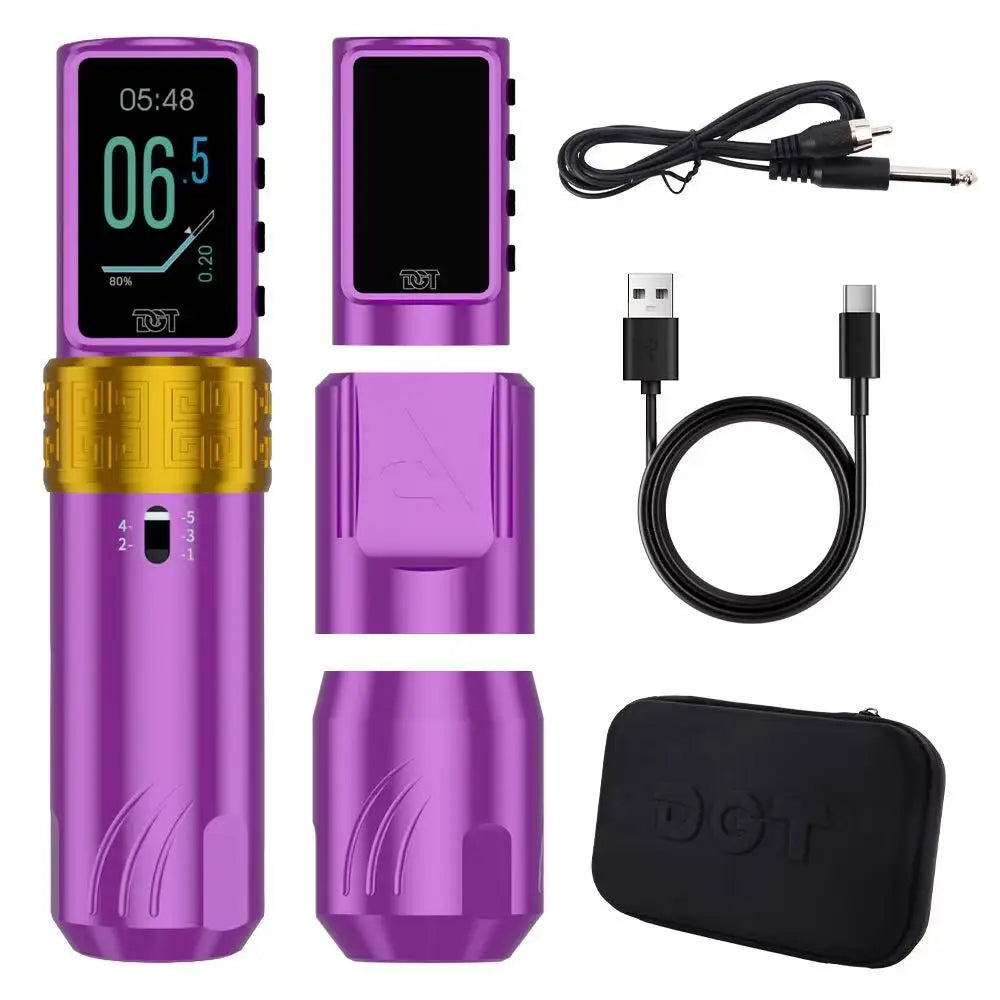 DGT Levitation Tattoo Pen Machine Batteries 2300mAh 4.5mm Adjustable Stroke TFT Display Professional Tattoo Machine