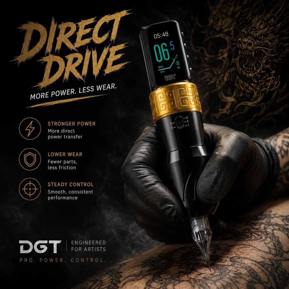 DGT Levitation Tattoo Pen Machine Batteries 2300mAh 4.5mm Adjustable Stroke TFT Display Professional Tattoo Machine
