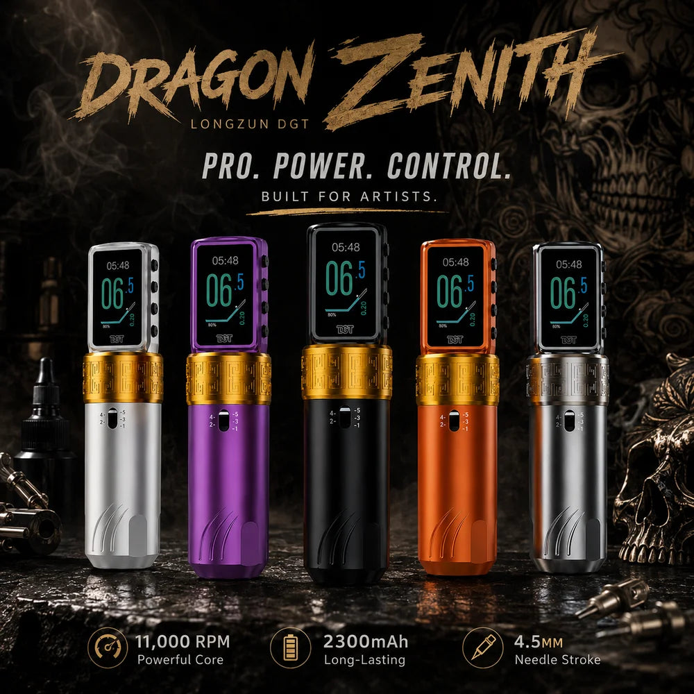 DGT Levitation Tattoo Pen Machine Batteries 2300mAh 4.5mm Adjustable Stroke TFT Display Professional Tattoo Machine