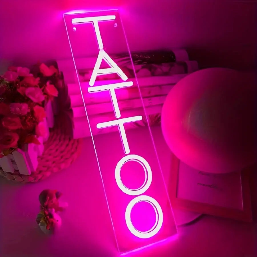 Tattoo Neon Sign For Spa Beauty Room Nail Brows Lashed Salon Studio LED Wall Art Decor For Business Stores Logo Barber Shops