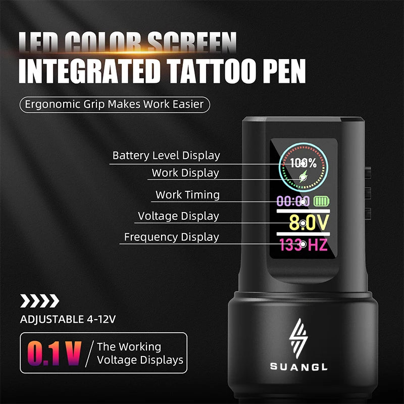 Tattoo Kit Adjustable Tattoo Pen for Permanent Makeup Wireless Tattoo Machine Kit Hot Sale Gun Set for Beginners