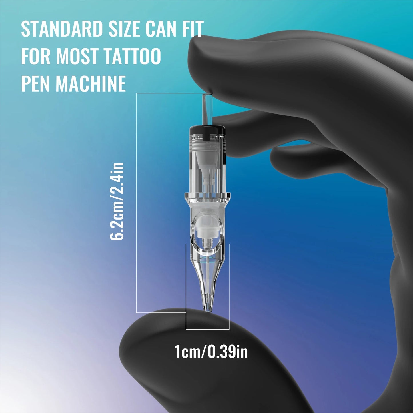 20/50PCS Transparent Tattoo Cartridge Needles RL RS M1 CM Disposable Sterilized Cartridge Needles for Tattoo Machine Pen Supply
