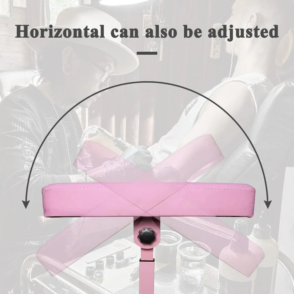 Tattoo Armrest Stand with Leather Pad Foldable Tattoo Arm Leg Rest Stand Adjustable Height&Tilt Heavy Duty Tattoo hand Bracket