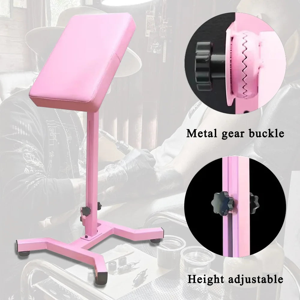 Tattoo Armrest Stand with Leather Pad Foldable Tattoo Arm Leg Rest Stand Adjustable Height&Tilt Heavy Duty Tattoo hand Bracket