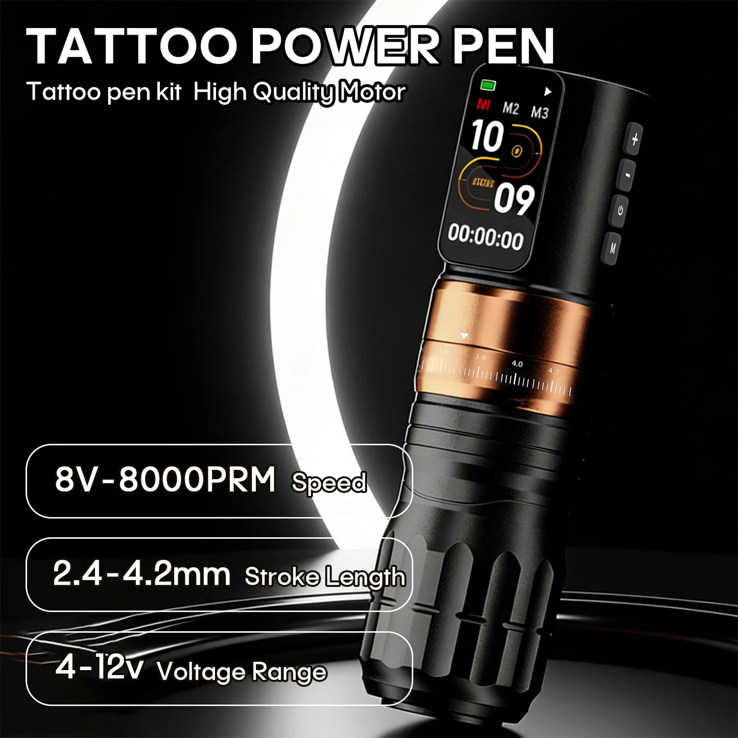 LASTJUDG HM171 Tattoo Machine 2 Tattoo Power Supply Tattoo Pen Wirless Tattoo Gun With Powerful Custom Motor For  Tattoo Artist