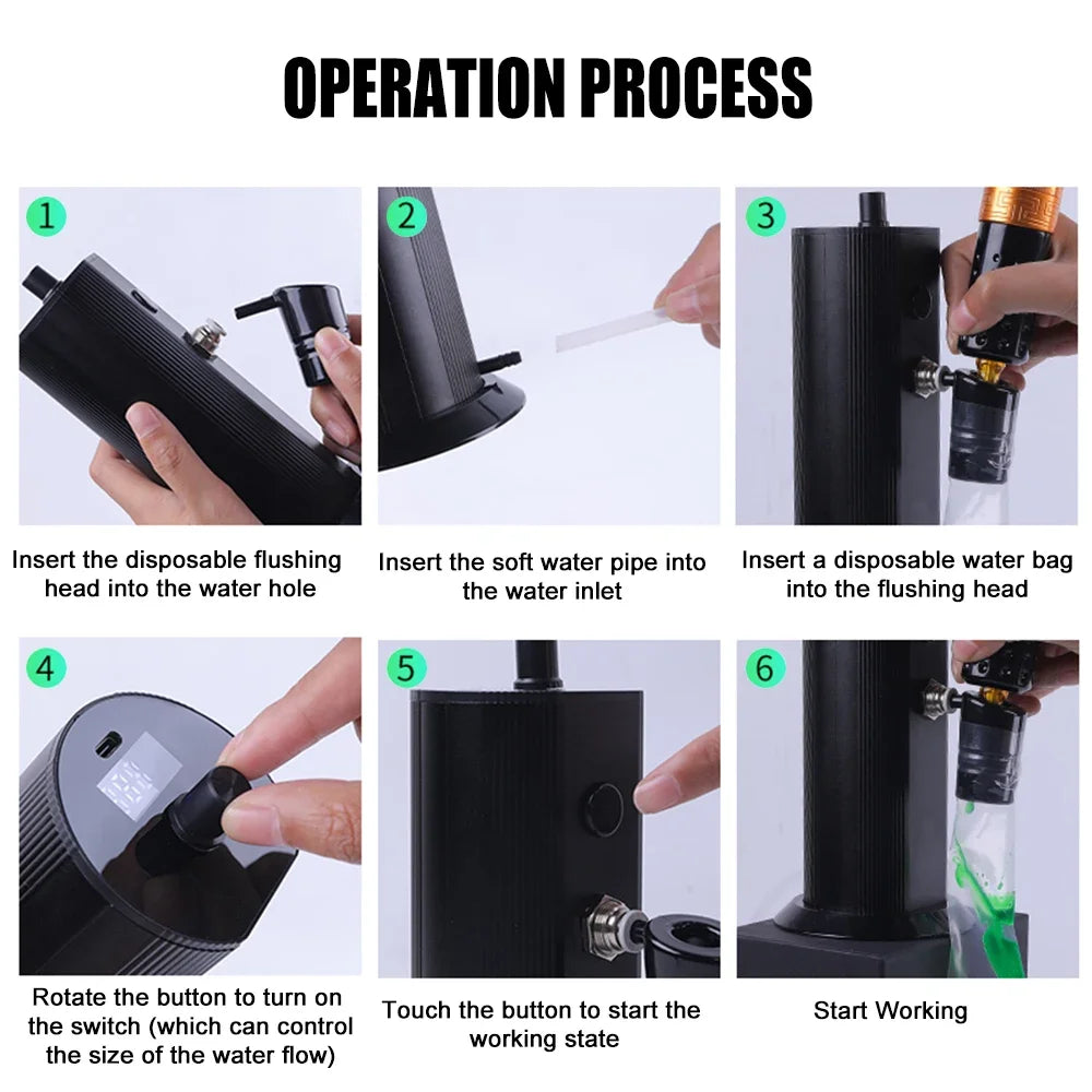 Tattoo Needle Cleaning Machine-Automatic Sensor Cleaning for Needles Tip, Cartridge Needle Washer for Tattoo Beginners and Artis