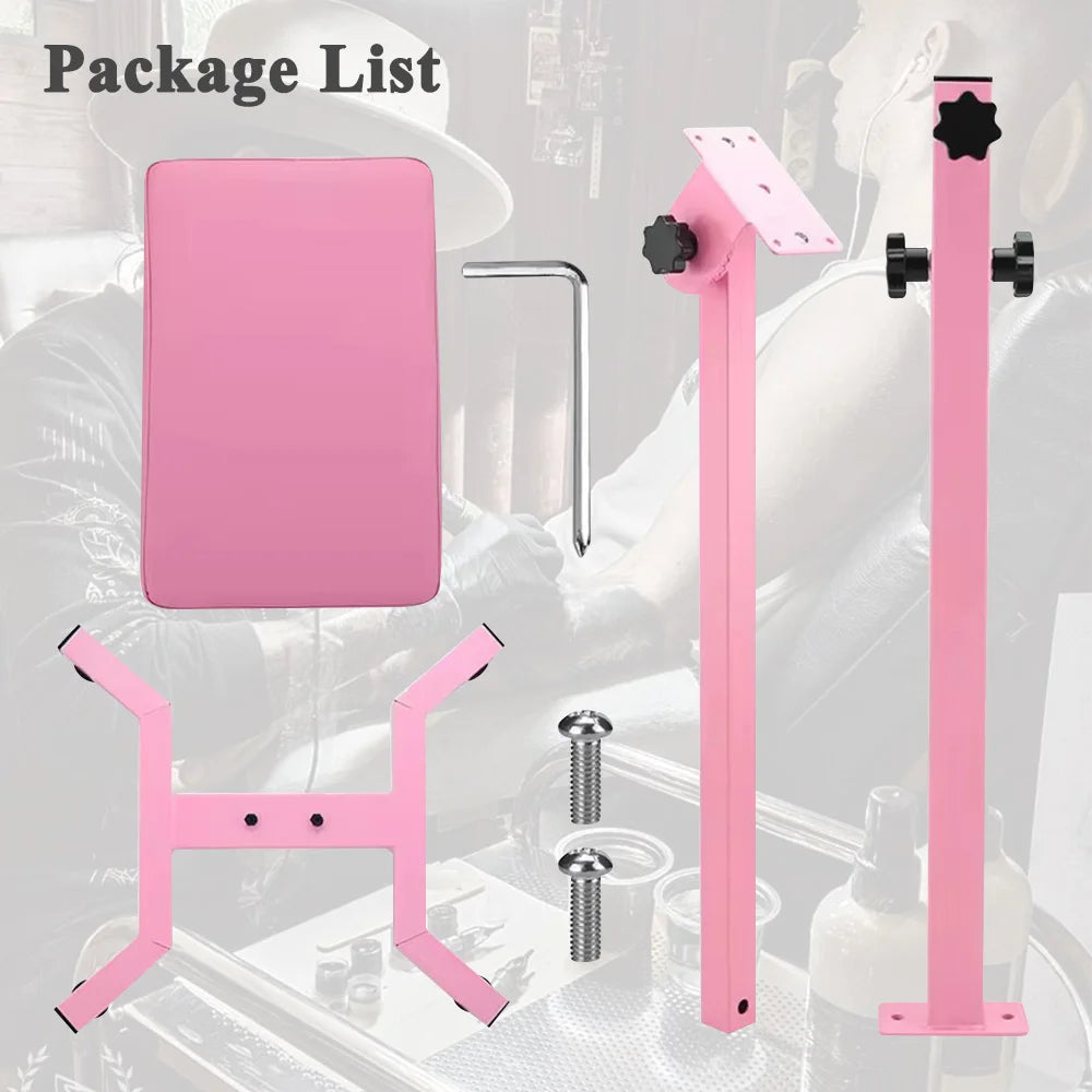 Tattoo Armrest Stand with Leather Pad Foldable Tattoo Arm Leg Rest Stand Adjustable Height&Tilt Heavy Duty Tattoo hand Bracket