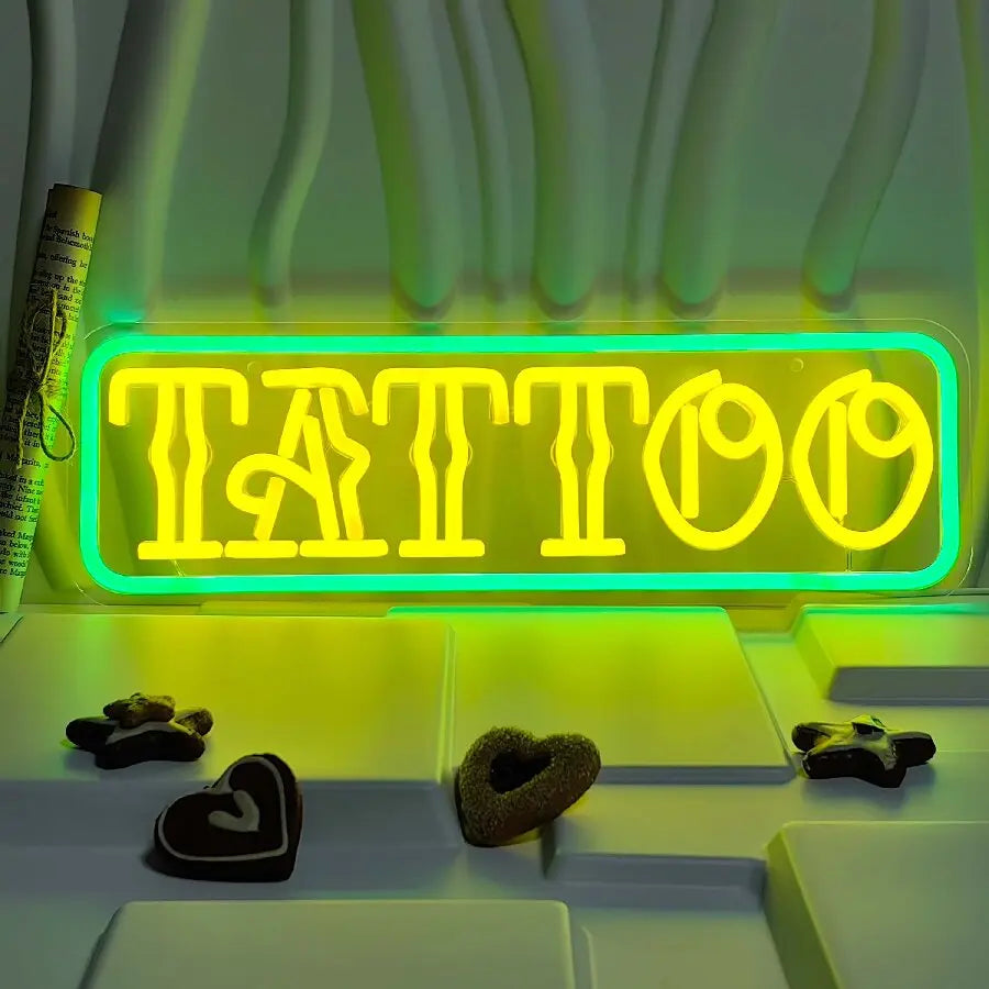 Tattoo Neon Sign For Spa Beauty Room Nail Brows Lashed Salon Studio LED Wall Art Decor For Business Stores Logo Barber Shops