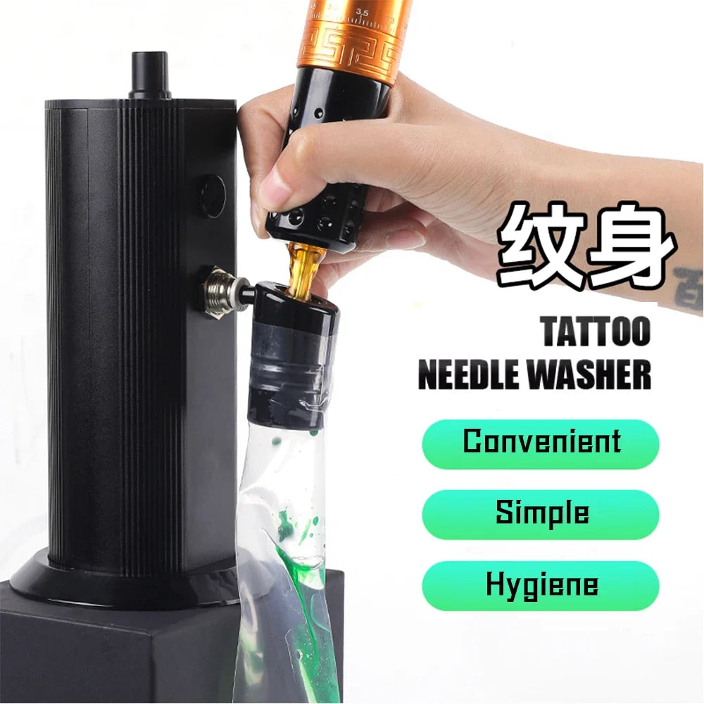 Tattoo Needle Cleaning Machine-Automatic Sensor Cleaning for Needles Tip, Cartridge Needle Washer for Tattoo Beginners and Artis