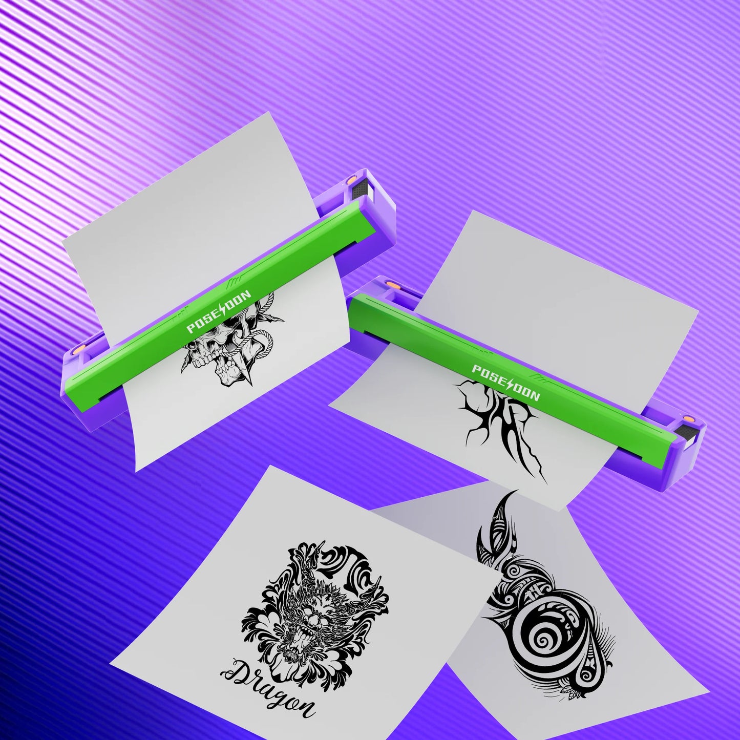 Tattoo Transfer Machine POSEIDON TR052 Portable Thermal Tattoo Stencil Printer Transfer Machine With 10Pcs Tattoo Transfer Paper