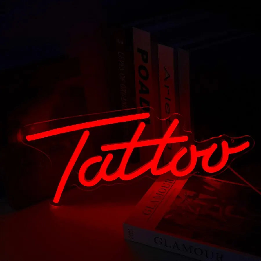 Tattoo Neon Sign For Spa Beauty Room Nail Brows Lashed Salon Studio LED Wall Art Decor For Business Stores Logo Barber Shops
